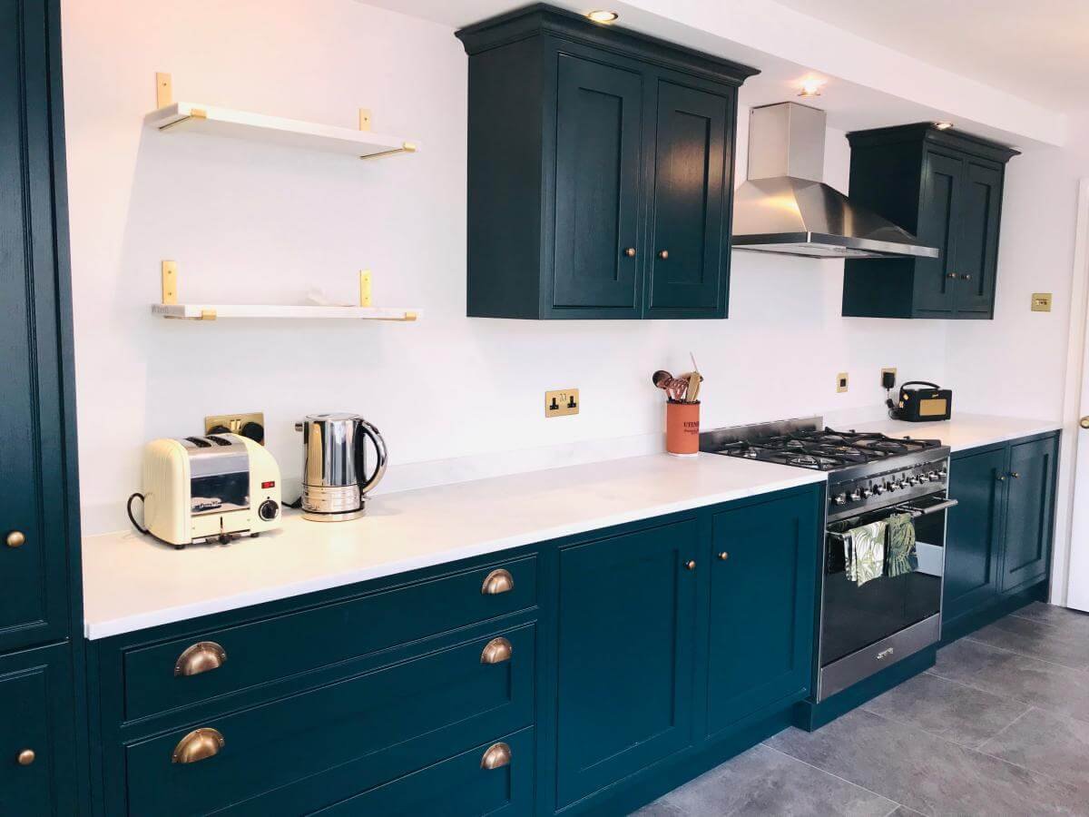 Blue navy kitchen extension
