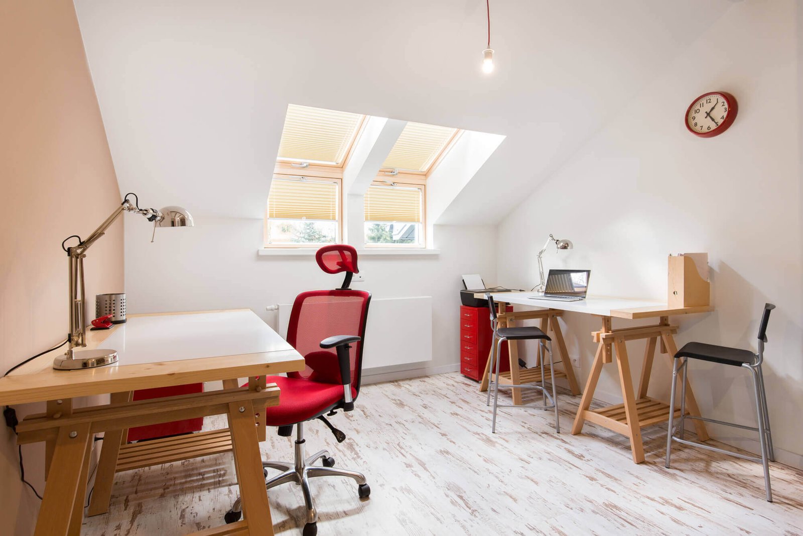 How long does loft conversion take 2 Bright office loft with furniture